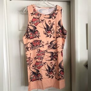Vintage look tattoo Tunic size XL